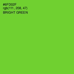 #6FD02F - Bright Green Color Image