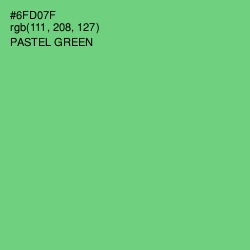#6FD07F - Pastel Green Color Image