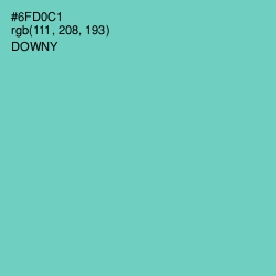 #6FD0C1 - Downy Color Image