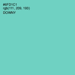 #6FD1C1 - Downy Color Image