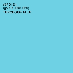 #6FD1E4 - Turquoise Blue Color Image