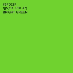 #6FD22F - Bright Green Color Image