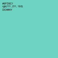 #6FD3C1 - Downy Color Image