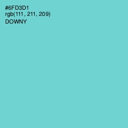 #6FD3D1 - Downy Color Image