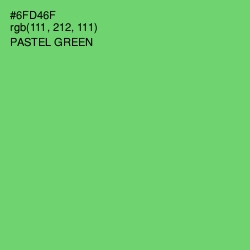 #6FD46F - Pastel Green Color Image