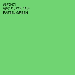 #6FD471 - Pastel Green Color Image