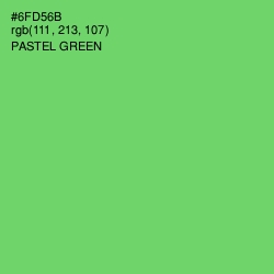 #6FD56B - Pastel Green Color Image