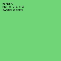 #6FD577 - Pastel Green Color Image