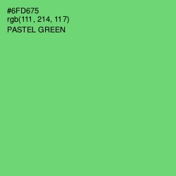 #6FD675 - Pastel Green Color Image