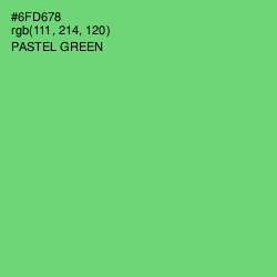 #6FD678 - Pastel Green Color Image