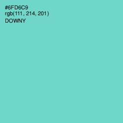 #6FD6C9 - Downy Color Image