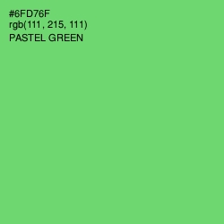 #6FD76F - Pastel Green Color Image