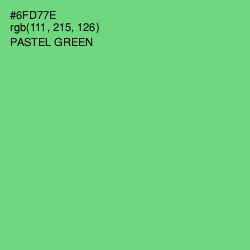 #6FD77E - Pastel Green Color Image