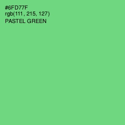 #6FD77F - Pastel Green Color Image