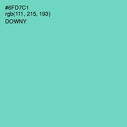 #6FD7C1 - Downy Color Image