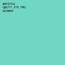#6FD7C4 - Downy Color Image