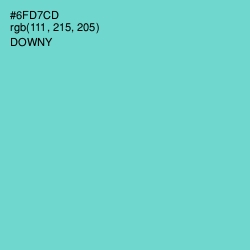 #6FD7CD - Downy Color Image