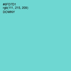#6FD7D1 - Downy Color Image