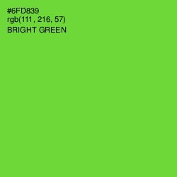 #6FD839 - Bright Green Color Image