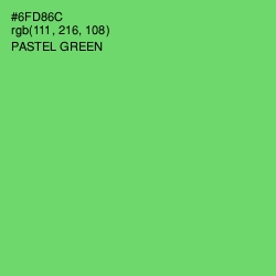 #6FD86C - Pastel Green Color Image