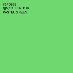 #6FD86E - Pastel Green Color Image