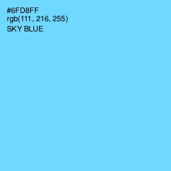 #6FD8FF - Sky Blue Color Image