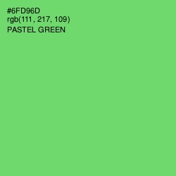 #6FD96D - Pastel Green Color Image