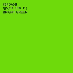 #6FDA0B - Bright Green Color Image