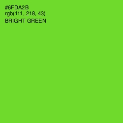#6FDA2B - Bright Green Color Image