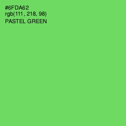 #6FDA62 - Pastel Green Color Image