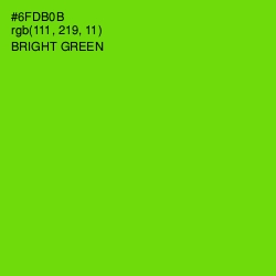 #6FDB0B - Bright Green Color Image