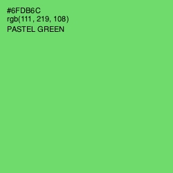 #6FDB6C - Pastel Green Color Image