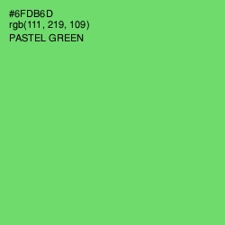 #6FDB6D - Pastel Green Color Image