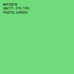 #6FDB7B - Pastel Green Color Image