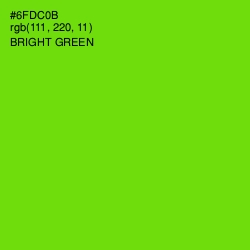 #6FDC0B - Bright Green Color Image
