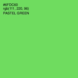 #6FDC60 - Pastel Green Color Image