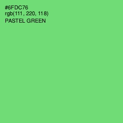 #6FDC76 - Pastel Green Color Image