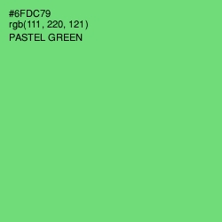 #6FDC79 - Pastel Green Color Image