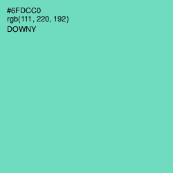 #6FDCC0 - Downy Color Image