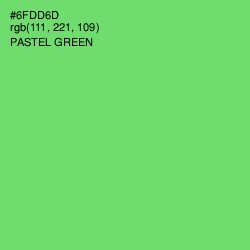 #6FDD6D - Pastel Green Color Image