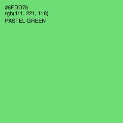 #6FDD76 - Pastel Green Color Image