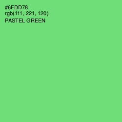 #6FDD78 - Pastel Green Color Image