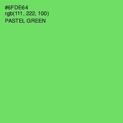 #6FDE64 - Pastel Green Color Image
