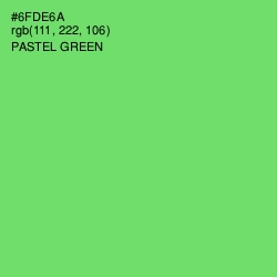 #6FDE6A - Pastel Green Color Image