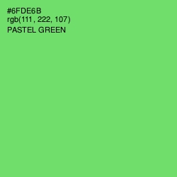 #6FDE6B - Pastel Green Color Image