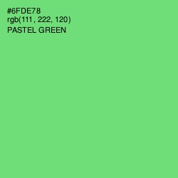 #6FDE78 - Pastel Green Color Image