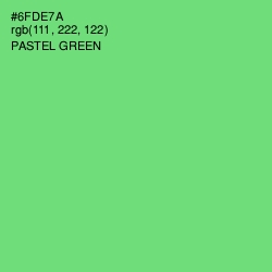 #6FDE7A - Pastel Green Color Image