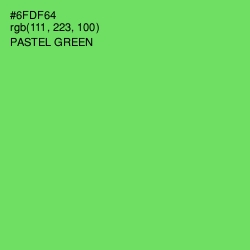 #6FDF64 - Pastel Green Color Image