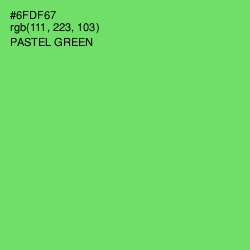 #6FDF67 - Pastel Green Color Image