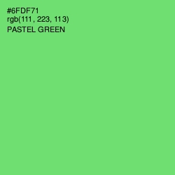 #6FDF71 - Pastel Green Color Image